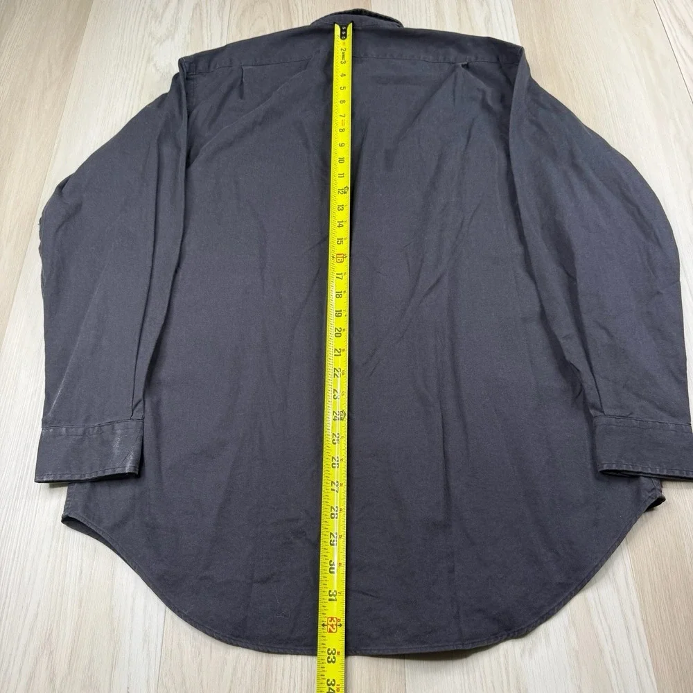 VTG Polo Ralph Lauren Military Shirt Black Nautical Cargo Baggy 90s Mens Medium